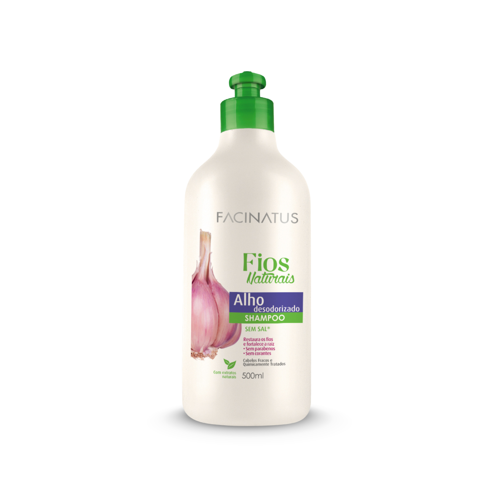 Shampoo Fios Naturais de Alho Facinatus 500ml